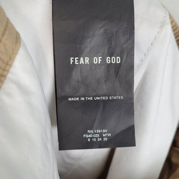 Fear Of God Bondage Pants Seventh Collection Cropped Khaki Size S - Picture 11 of 16